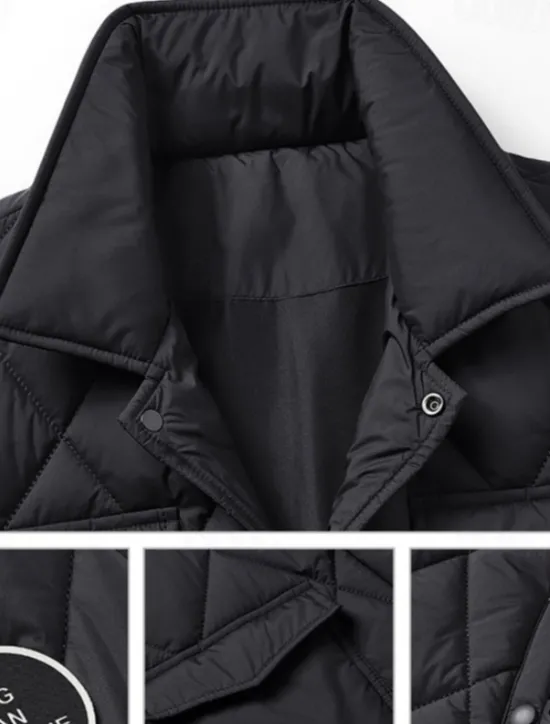Sale OUKU Men's Puffer Jacket Quilted Jacket Padded Classic Style Polyster Pocket Outdoor Date Casual Daily Regular Fashion Casual Thermal Warm Windproof Winter Plain Black Green Puffer Jacket