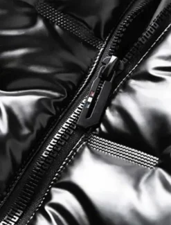 Clearance OUKU Men's Puffer Jacket Quilted Jacket Hoodie Jacket Cardigan Slim Fit Casual Daily Regular Casual Daily Trendy Waterproof Windproof Warm Fall Winter Solid Color Silver Black Puffer Jacket