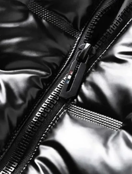 Clearance OUKU Men's Puffer Jacket Quilted Jacket Hoodie Jacket Cardigan Slim Fit Casual Daily Regular Casual Daily Trendy Waterproof Windproof Warm Fall Winter Solid Color Silver Black Puffer Jacket