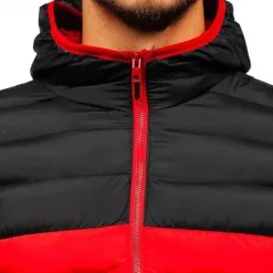 Sale OUKU Men's Puffer Jacket Quilted Jacket Transition Jacket Padded Jacket Pocket Polyster Fleece lined Vacation Daily Wear Date Regular Fashion Casual Comfortable Thermal Warm Fall & Winter Color Block