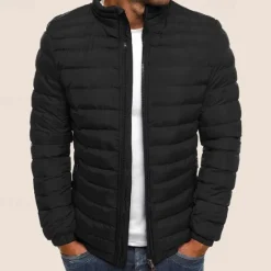New OUKU Men's Puffer Jacket Transition Jacket Outdoor Classic Spring & Fall Polyester Windproof Lightweight Solid Color Light Blue Navy Big red Grass Green Vest