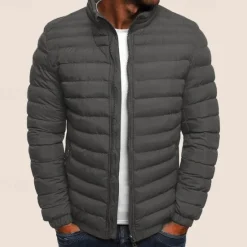 New OUKU Men's Puffer Jacket Transition Jacket Outdoor Classic Spring & Fall Polyester Windproof Lightweight Solid Color Light Blue Navy Big red Grass Green Vest