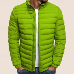 New OUKU Men's Puffer Jacket Transition Jacket Outdoor Classic Spring & Fall Polyester Windproof Lightweight Solid Color Light Blue Navy Big red Grass Green Vest