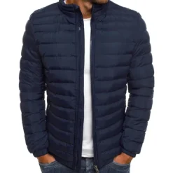 New OUKU Men's Puffer Jacket Transition Jacket Outdoor Classic Spring & Fall Polyester Windproof Lightweight Solid Color Light Blue Navy Big red Grass Green Vest