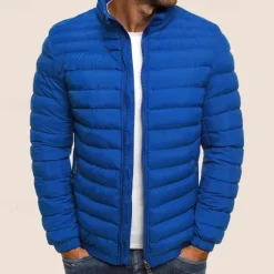 New OUKU Men's Puffer Jacket Transition Jacket Outdoor Classic Spring & Fall Polyester Windproof Lightweight Solid Color Light Blue Navy Big red Grass Green Vest