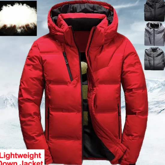 Outlet OUKU Men's Puffer Jacket Winter Autumn / Fall Down Thermal Warm Windproof Breathable Lightweight Black Red Dark Gray Vest
