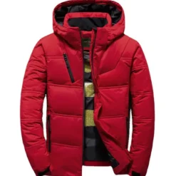 Outlet OUKU Men's Puffer Jacket Winter Autumn / Fall Down Thermal Warm Windproof Breathable Lightweight Black Red Dark Gray Vest