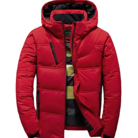 Outlet OUKU Men's Puffer Jacket Winter Autumn / Fall Down Thermal Warm Windproof Breathable Lightweight Black Red Dark Gray Vest