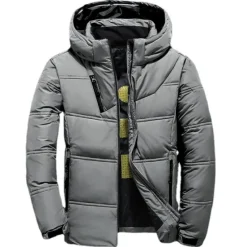 Outlet OUKU Men's Puffer Jacket Winter Autumn / Fall Down Thermal Warm Windproof Breathable Lightweight Black Red Dark Gray Vest