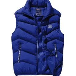 Outlet OUKU Men's Puffer Vest Gilet Hiking Thermal Warm Packable Breathable Winter Autumn / Fall Solid Color Black Red Navy Blue Gray Puffer Jacket