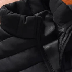 Best OUKU Men's Puffer Vest Quilted Vest Daily Date Vacation Fashion Casual Fall & Winter Pocket Polyester Warm Comfortable Solid Color Zipper Stand Collar Regular Fit Black Army Green Dark Blue Vest Red