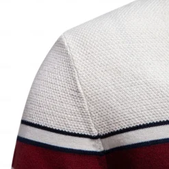 Outlet OUKU Men's Pullover Sweater Jumper Ribbed Knit Regular Tops Color Block Striped Crew Neck Knitwear Daily Outdoor Vacation Clothing Apparel Spring Fall Wine Navy Blue S M L