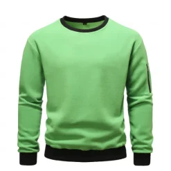 New OUKU Men's Pullover Wine Red Black Light Green Army Green Blue Round Neck Plain Sports & Outdoor Sports Streetwear non-printing Designer Basic Casual Winter Clothing Apparel Hoodies Sweatshirts