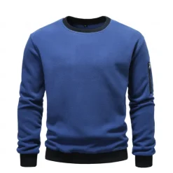 New OUKU Men's Pullover Wine Red Black Light Green Army Green Blue Round Neck Plain Sports & Outdoor Sports Streetwear non-printing Designer Basic Casual Winter Clothing Apparel Hoodies Sweatshirts