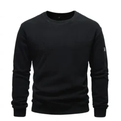 New OUKU Men's Pullover Wine Red Black Light Green Army Green Blue Round Neck Plain Sports & Outdoor Sports Streetwear non-printing Designer Basic Casual Winter Clothing Apparel Hoodies Sweatshirts