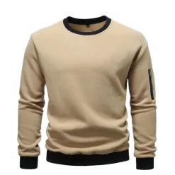 New OUKU Men's Pullover Wine Red Black Light Green Army Green Blue Round Neck Plain Sports & Outdoor Sports Streetwear non-printing Designer Basic Casual Winter Clothing Apparel Hoodies Sweatshirts