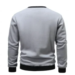 New OUKU Men's Pullover Wine Red Black Light Green Army Green Blue Round Neck Plain Sports & Outdoor Sports Streetwear non-printing Designer Basic Casual Winter Clothing Apparel Hoodies Sweatshirts