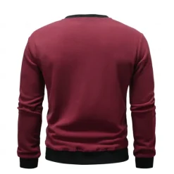 New OUKU Men's Pullover Wine Red Black Light Green Army Green Blue Round Neck Plain Sports & Outdoor Sports Streetwear non-printing Designer Basic Casual Winter Clothing Apparel Hoodies Sweatshirts