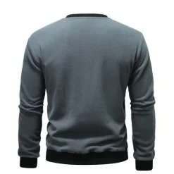 New OUKU Men's Pullover Wine Red Black Light Green Army Green Blue Round Neck Plain Sports & Outdoor Sports Streetwear non-printing Designer Basic Casual Winter Clothing Apparel Hoodies Sweatshirts