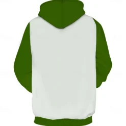 Online OUKU Men's Pumpkin Funny Hoodie Hoodies Sweatshirt Fashion Long Sleeve Crew Neck Fall Winter Designer Green