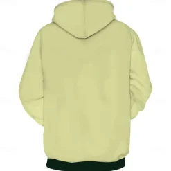 New OUKU Men's Pumpkin Funny Hoodie Hoodies Sweatshirt Fashion Long Sleeve Crew Neck Dark Green Green Fall Winter Designer