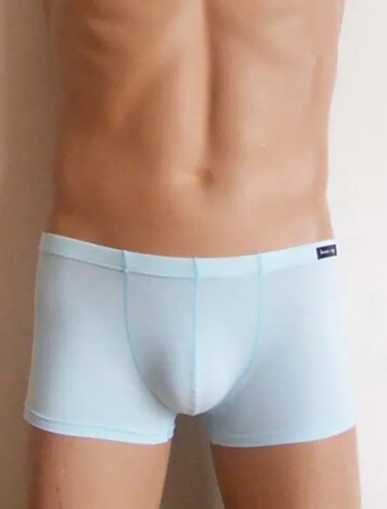 Outlet OUKU Men's Pure Color Classic & Timeless Solid Colored Boxers Underwear Mid Rise Ice Silk Pink M