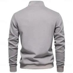 Outlet OUKU Men's Quarter Zip Hoodie White Half Zip Plain Casual Athletic Clothing Apparel Hoodies Sweatshirts Long Sleeve