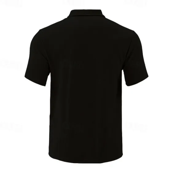 Outlet OUKU Men's Quarter Zip Polo Golf Shirt Daily Holiday Quarter Zip Short Sleeve Fashion Basic Plain Summer Regular Fit Black White Wine Navy Blue Khaki Quarter Zip Polo