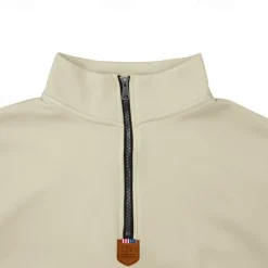 New OUKU Men's Quarter Zip Polo Golf Shirt Daily Holiday Quarter Zip Long Sleeve Fashion Modern Plain Spring & Fall Regular Fit Black White Wine Red Camel Light Grey Quarter Zip Polo