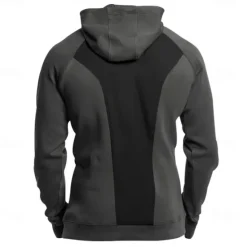 Best OUKU Men's Quarter Zip Sweatshirt Raglan Hoodie Tactical Hoodie Black Army Green Navy Blue Dark Gray Hooded Half Zip Color Block Patchwork Pocket Quarter Zip Work Sports & Outdoor Casual Streetwear Basic