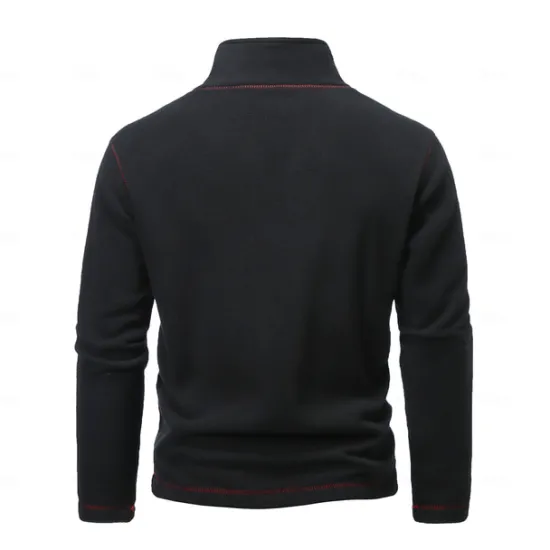New OUKU Men's Quarter Zip Sweatshirt Black White Blue Green Dark Gray Standing Collar Plain Sports & Outdoor Sports Streetwear non-printing Designer Basic Casual Winter Clothing Apparel Hoodies Sweatshirts