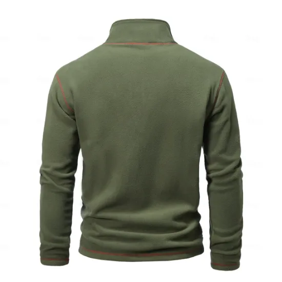 New OUKU Men's Quarter Zip Sweatshirt Black White Blue Green Dark Gray Standing Collar Plain Sports & Outdoor Sports Streetwear non-printing Designer Basic Casual Winter Clothing Apparel Hoodies Sweatshirts