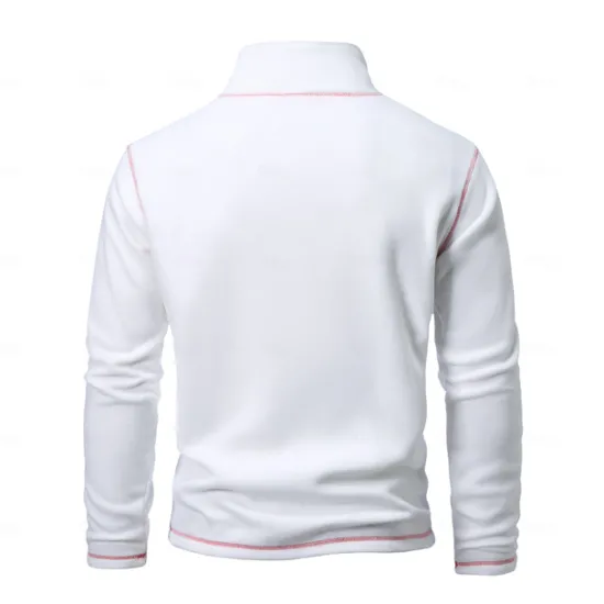 New OUKU Men's Quarter Zip Sweatshirt Black White Blue Green Dark Gray Standing Collar Plain Sports & Outdoor Sports Streetwear non-printing Designer Basic Casual Winter Clothing Apparel Hoodies Sweatshirts