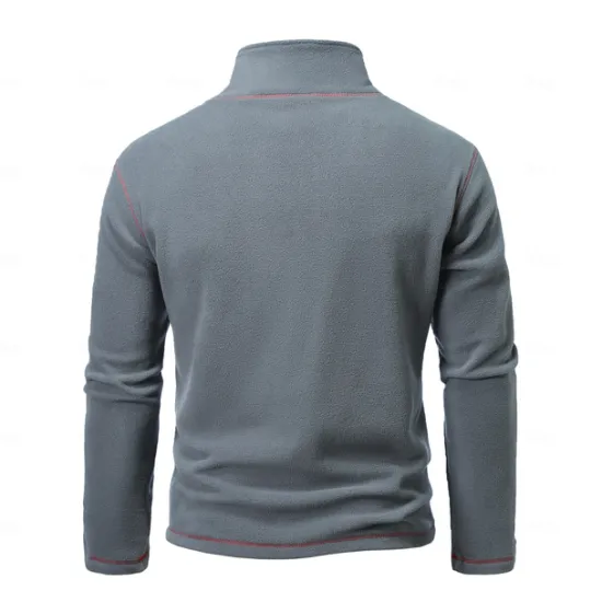 New OUKU Men's Quarter Zip Sweatshirt Black White Blue Green Dark Gray Standing Collar Plain Sports & Outdoor Sports Streetwear non-printing Designer Basic Casual Winter Clothing Apparel Hoodies Sweatshirts
