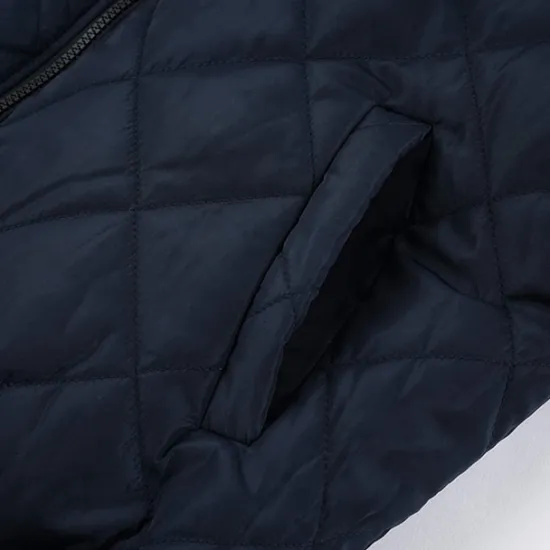Clearance OUKU Men's Quilted Jacket Transition Jacket Going out Pocket Spring & Fall Plain Streetwear Standing Collar Regular Black Wine Blue Red Army Green Jacket