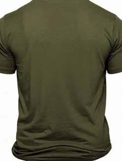 Hot OUKU Men's Quotes & Sayings Letter Printed Funny T Shirt Tee Top 100% Cotton Short Sleeve Graphic Shirt Heather Gray Black Army Green Comfortable Tee Street Sports Outdoor Fashion Designer Clothing