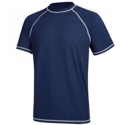 Outlet OUKU Men's Rash Guard UV Sun Protection Breathable Quick Dry Short Sleeve Sun Shirt Swim Shirt Swimming Surfing Beach Water Sports Solid Colored Summer / Stretchy / Lightweight Blue