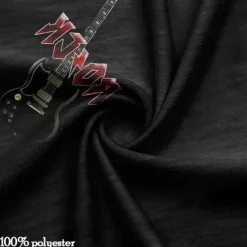 Discount OUKU Men's Rock Guitar T shirt Tee Short Sleeve T shirt 3D Print Lace Up Neck Shirt Casual Daily Spring & Summer Clothing Apparel S M L XL XXL 3XL Black