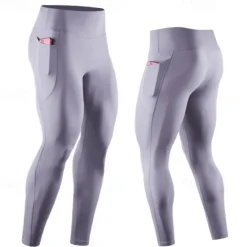 Clearance OUKU Men's Running Pants Compression Tights Leggings Pocket Elastic Waistband Leggings Outdoor Sports & Outdoor Athletic Fall Quick Dry Lightweight Soft Marathon Running Workout Tailored Fit Sportswear