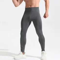 Clearance OUKU Men's Running Pants Compression Tights Leggings Pocket Elastic Waistband Leggings Outdoor Sports & Outdoor Athletic Fall Quick Dry Lightweight Soft Marathon Running Workout Tailored Fit Sportswear