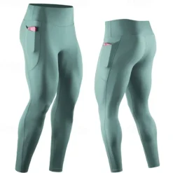 Clearance OUKU Men's Running Pants Compression Tights Leggings Pocket Elastic Waistband Leggings Outdoor Sports & Outdoor Athletic Fall Quick Dry Lightweight Soft Marathon Running Workout Tailored Fit Sportswear