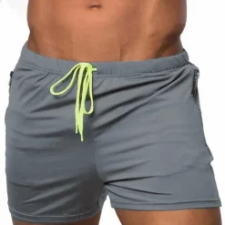 Discount OUKU Men's Running Shorts Athletic Shorts Drawstring with Phone Pocket Bottoms Sports & Outdoor Indoor Breathable Soft Quick Dry Gym Workout Running Walking Sportswear Activewear Solid Colored Black Red