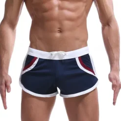Hot OUKU Men's Running Shorts Athletic Shorts Drawstring Stripe-Trim Bottoms Athletic Athleisure Breathable Soft Quick Dry Fitness Gym Workout Marathon Sportswear Activewear Stripes Black / Orange Black White