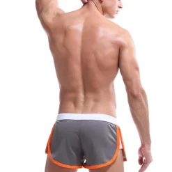 Hot OUKU Men's Running Shorts Athletic Shorts Drawstring Stripe-Trim Bottoms Athletic Athleisure Breathable Soft Quick Dry Fitness Gym Workout Marathon Sportswear Activewear Stripes Black / Orange Black White