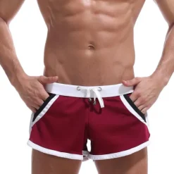 Hot OUKU Men's Running Shorts Athletic Shorts Drawstring Stripe-Trim Bottoms Athletic Athleisure Breathable Soft Quick Dry Fitness Gym Workout Marathon Sportswear Activewear Stripes Black / Orange Black White