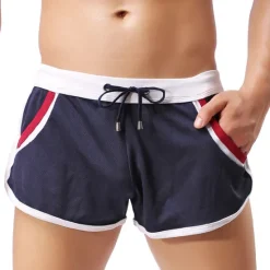 Sale OUKU Men's Running Shorts Athletic Shorts Drawstring with White Trim Bottoms Outdoor Home Cotton Breathable Comfortable Gym Workout Exercise & Fitness Leisure Sports Sportswear Activewear Fashion Black