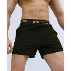 OUKU Men's Running Shorts Gym Shorts Going out Weekend Breathable Quick Dry Elastic Waist 2 in 1 Plain Short Gymnatics Casual Activewear Black White