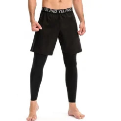 Discount OUKU Men's Running Shorts With Tights Compression Tights Leggings 2 in 1 with Phone Pocket High Waist Base Layer Sports & Outdoor Athletic Winter Spandex Breathable Quick Dry Moisture Wicking Fitness Gym