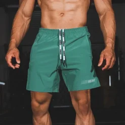 Clearance OUKU Men's Running Shorts Workout Shorts Pocket Drawstring Bottoms Athletic Breathable Moisture Wicking Soft Fitness Gym Workout Running Sportswear Activewear Black Green Grey