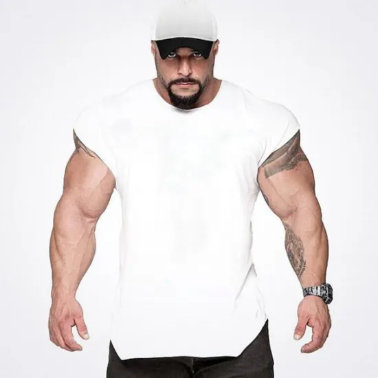 Hot OUKU Men's Running Tank Top Workout Tank Sleeveless Top Athletic Cotton Breathable Soft Sweat Out Gym Workout Running Active Training Sportswear Activewear Solid Colored Black White Army Green